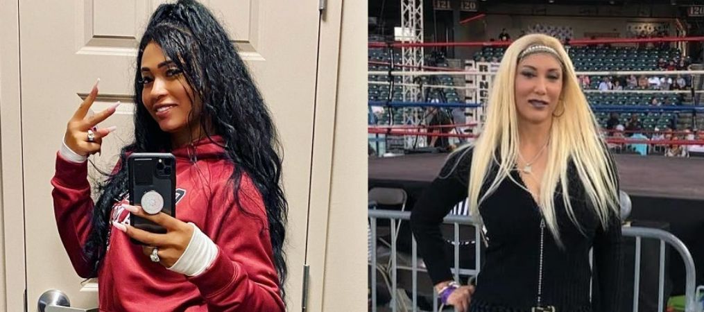 Shelomi Sanders' mother Pilar Sanders (right) and her father's ex-wife Carolyn Chambers.